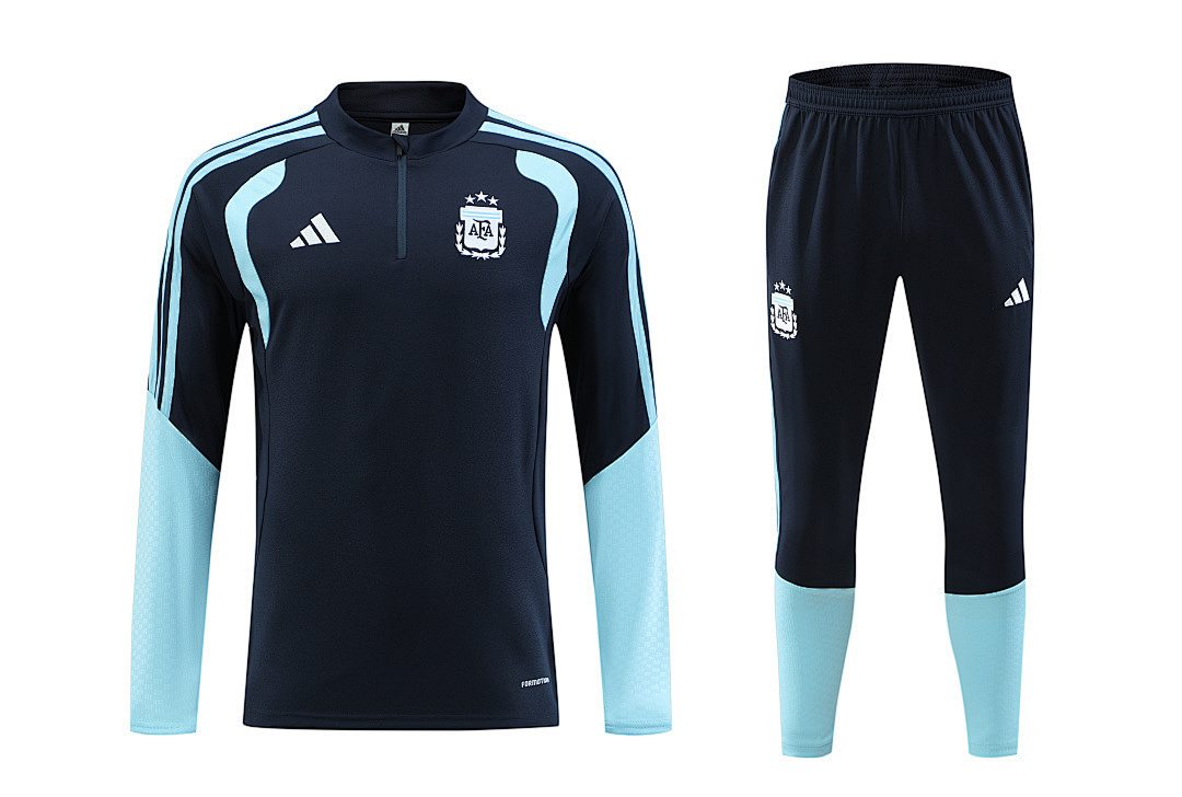 Argentina 2025/26 Dark Blue Half zipper training clothes