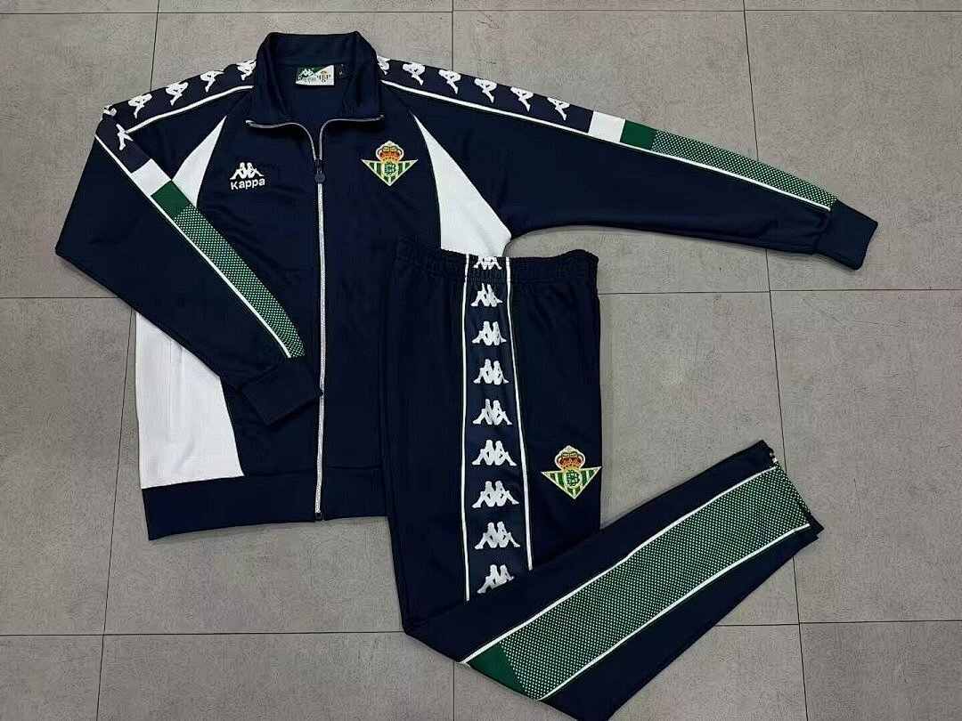 Real Betis 2025/26 Black White Tracksuit Size S-2XL