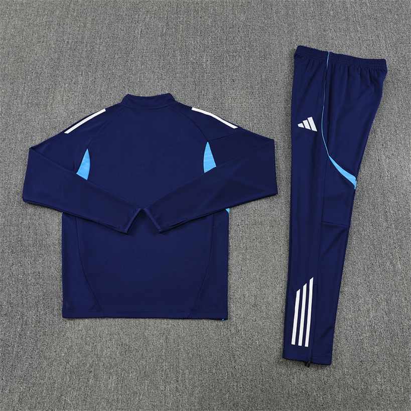 Real Madrid 2025/26 Dark Blue Half zipper Training Suit S-2XL