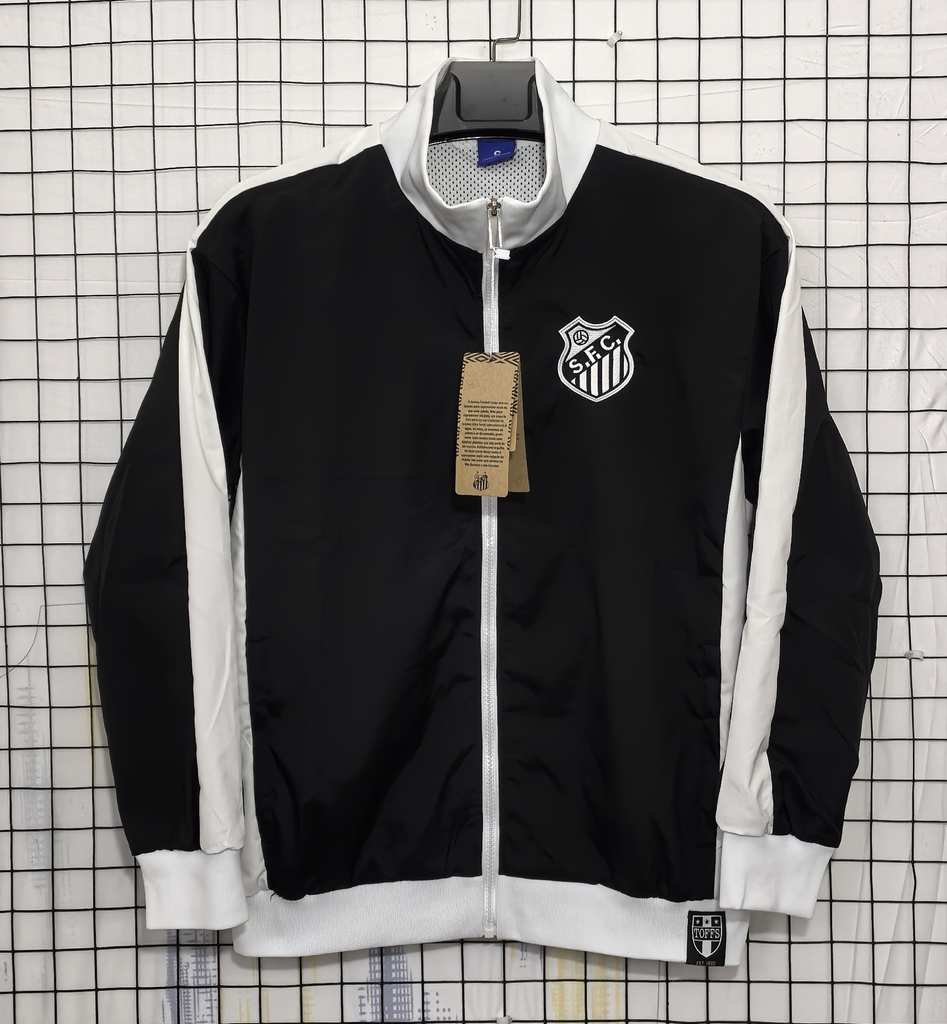 06 Santos FC Black Retro Windbreaker