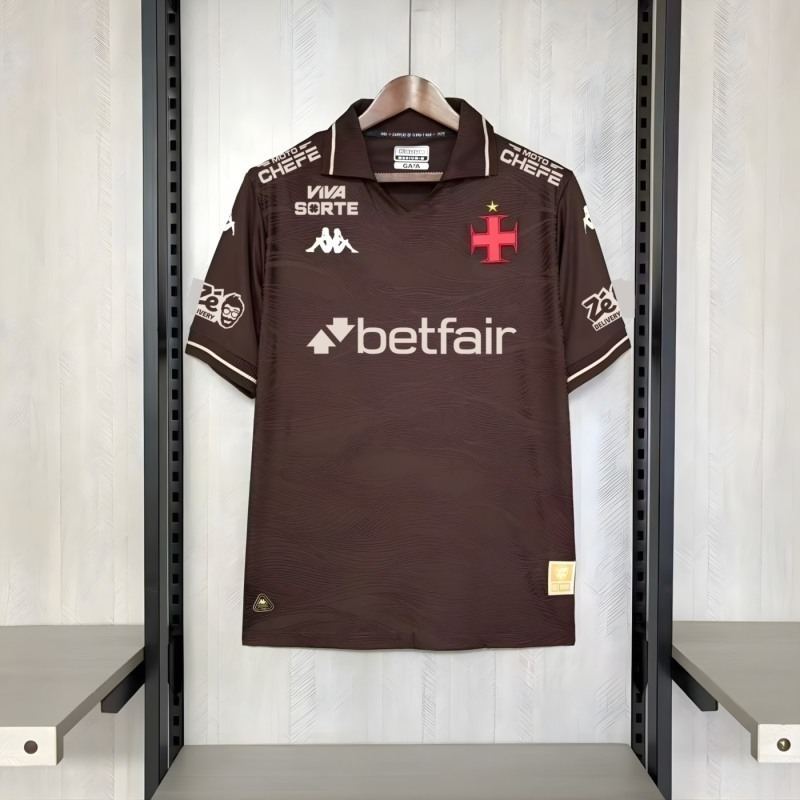 Vasco da Gama 2025/26 Third Away Soccer Jersey with all Sponsor
