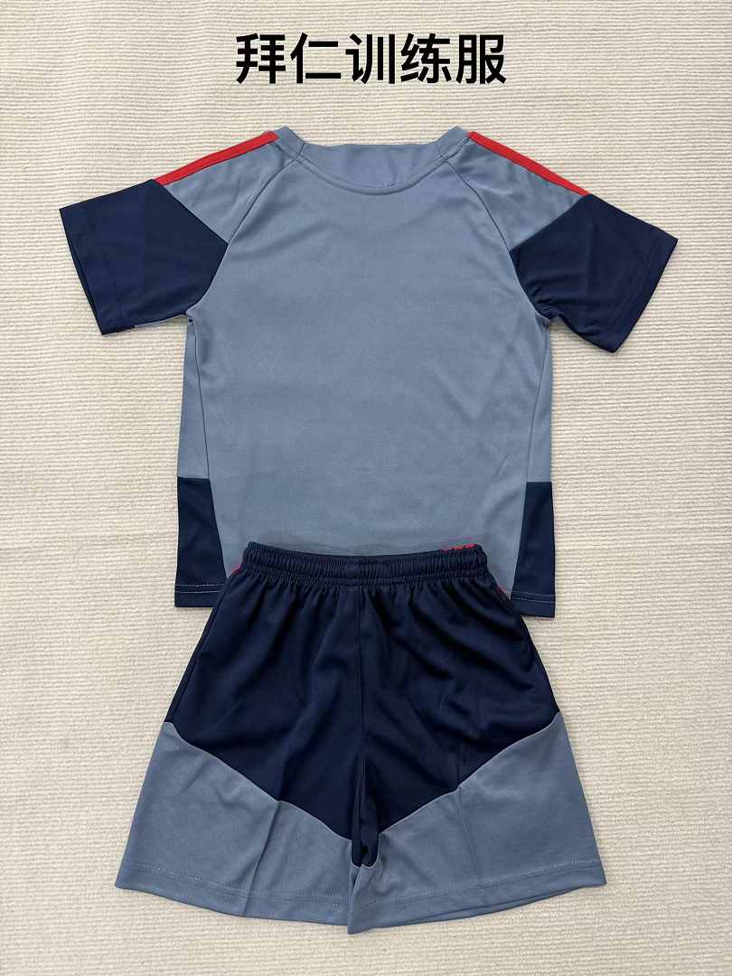 2026/27 Bayern Munich Gray Training Kids Kit Jersey Size 16-28