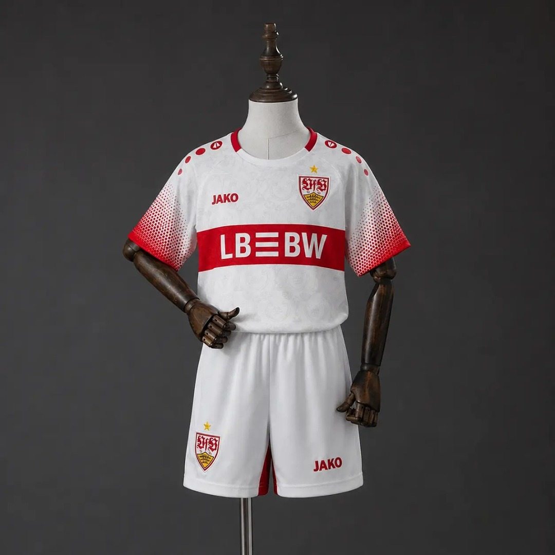 2026/27 VfB Stuttgart Home Kids Kit Soccer Jersey 16-28
