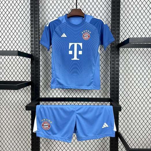 25-26 Bayern Munich Blue Goalkeeper Kids Kit