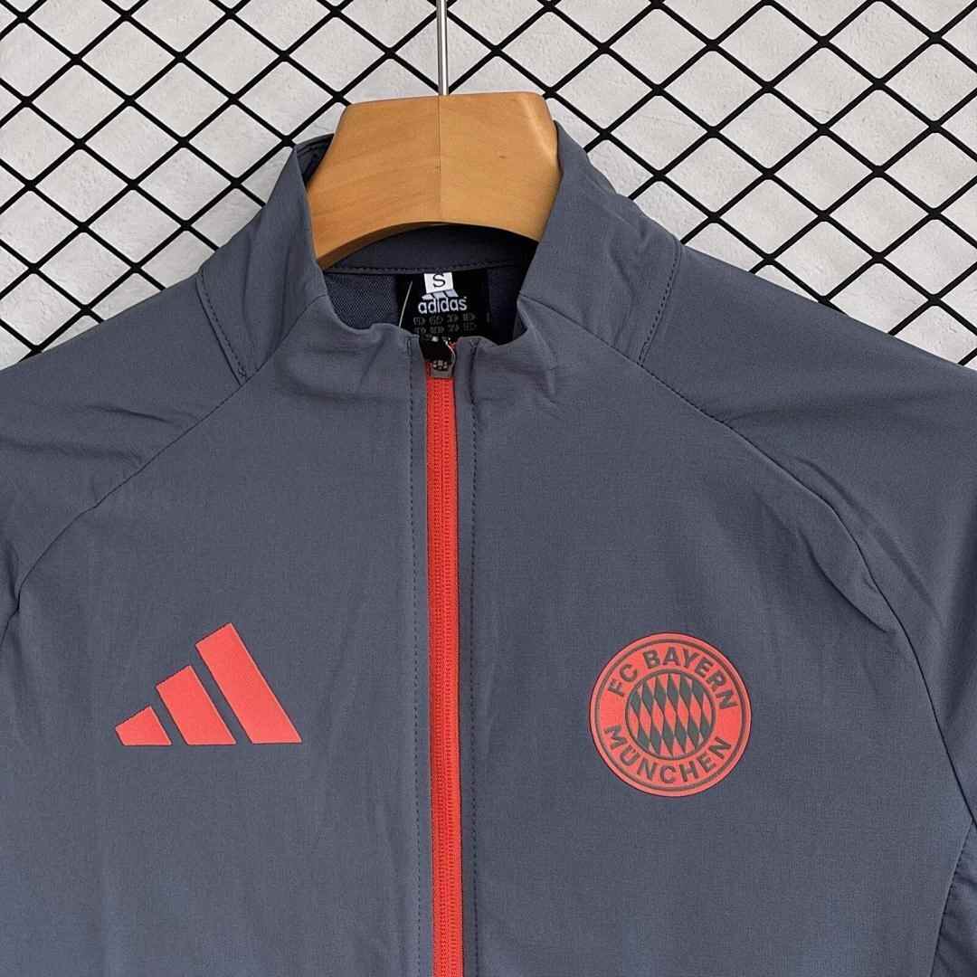 FC Bayern Munich 2025/26 Dark Gray Windbreaker Suit Size S-2XL