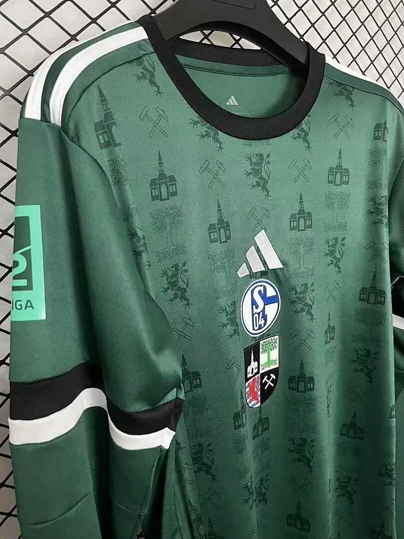 FC Schalke 04 2025/26 Green 150th Anniversary Edition Long Sleeve Jersey Size S-4XL