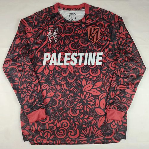 25-26 Palestino special version black red long sleeves soccer jersey