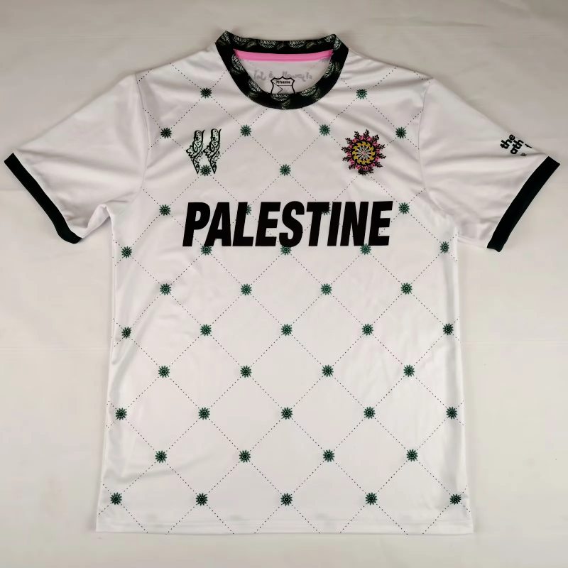 25-26 Palestino special version white green soccer jersey