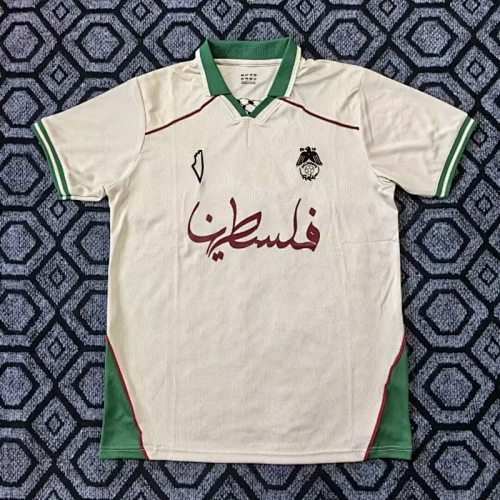 CD Palestino 2025/26 yellow with green collar 17 soccer jersey