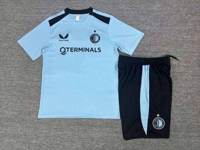 2026/27 Feyenoord Rotterdam Blue Training Kids Kit Soccer Jersey 16-28