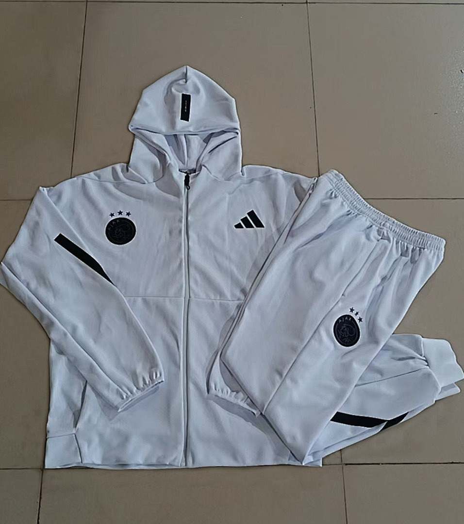 Ajax 2025/26 White Hoodie Suit S-2XL