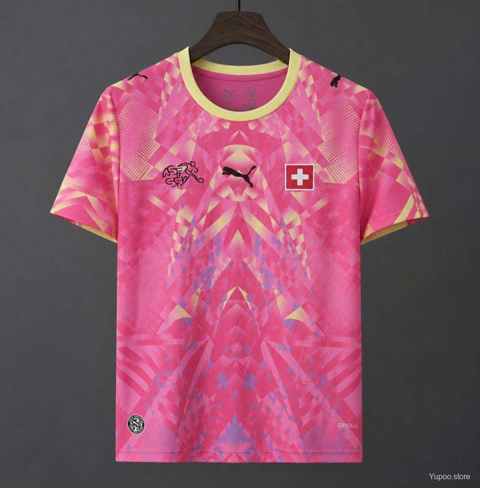 Switzerland 2026 World Cup Pink Goalkeeper jersey S-4XL