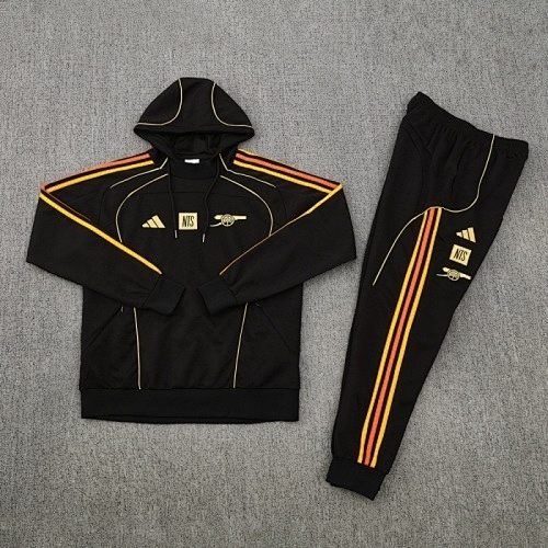 Arsenal 2025/26 Black Hoodie Suit S-2XL