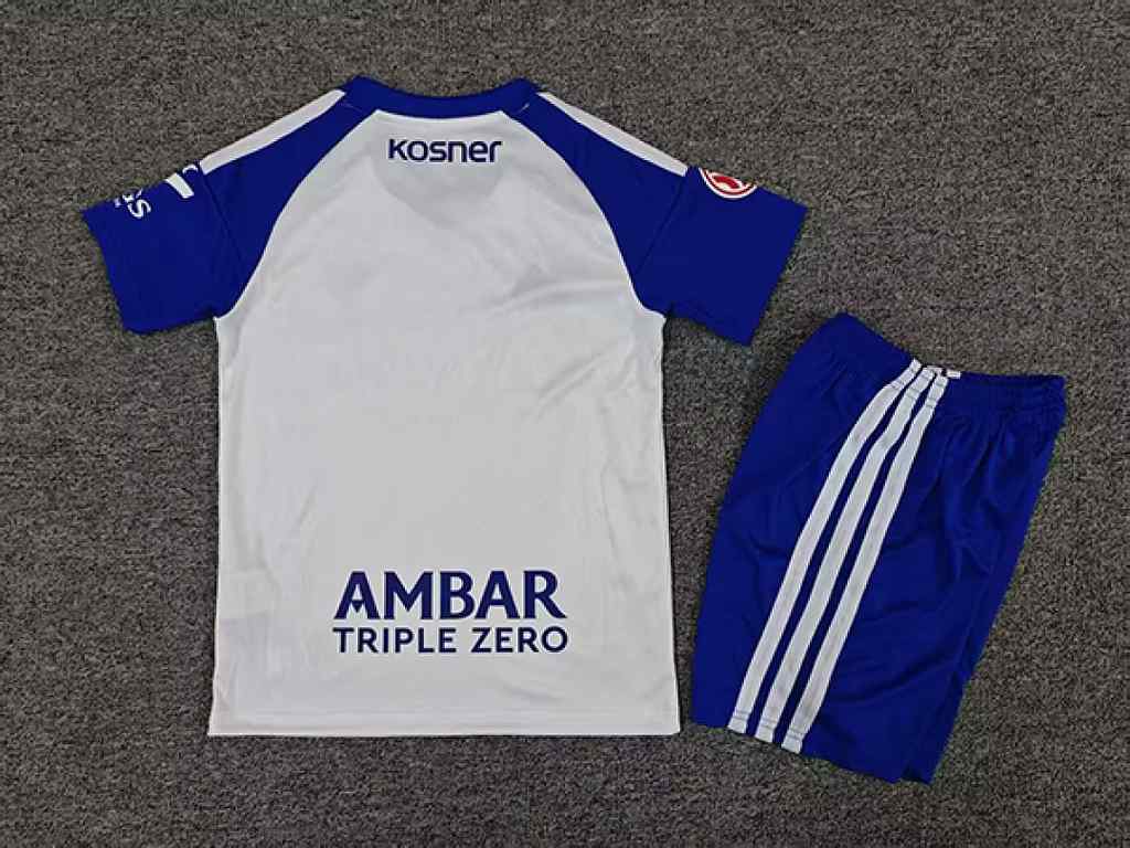 2025/26 Real Zaragoza Home Kids Kit Jersey Size 16-28