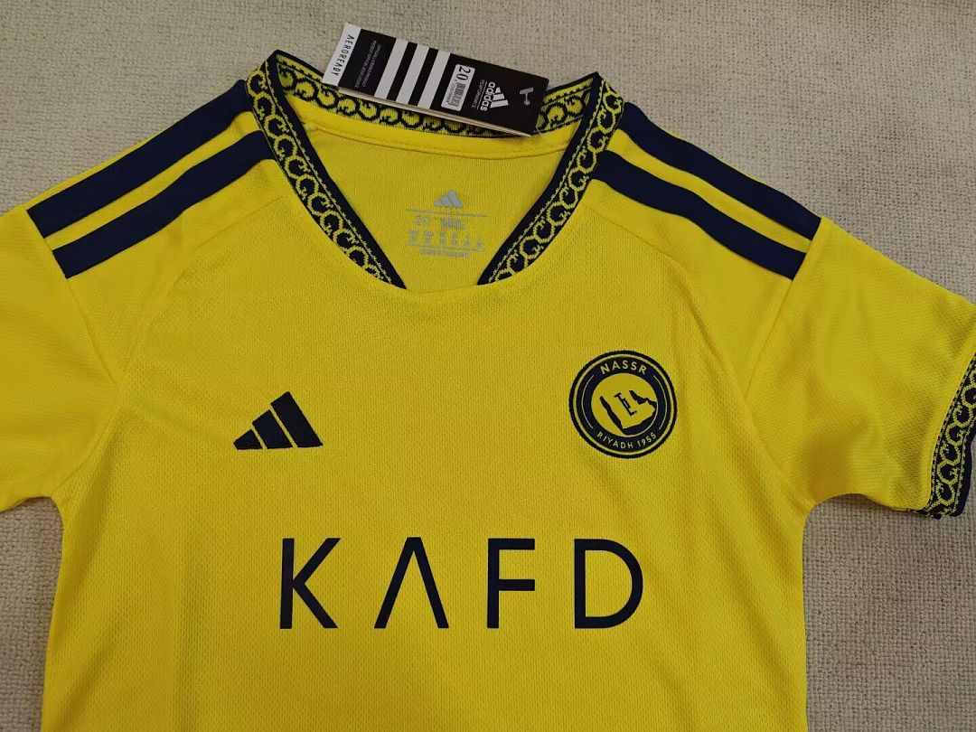 2026/27 Al Nassr Ronaldo Home Kids Kit Size 16-28
