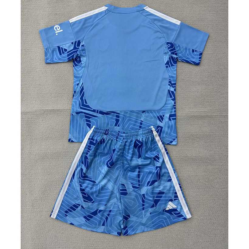 2026/27 Arsenal Lake Blue Goalkeeper Kids Kit Soccer Jersey Size 16-28