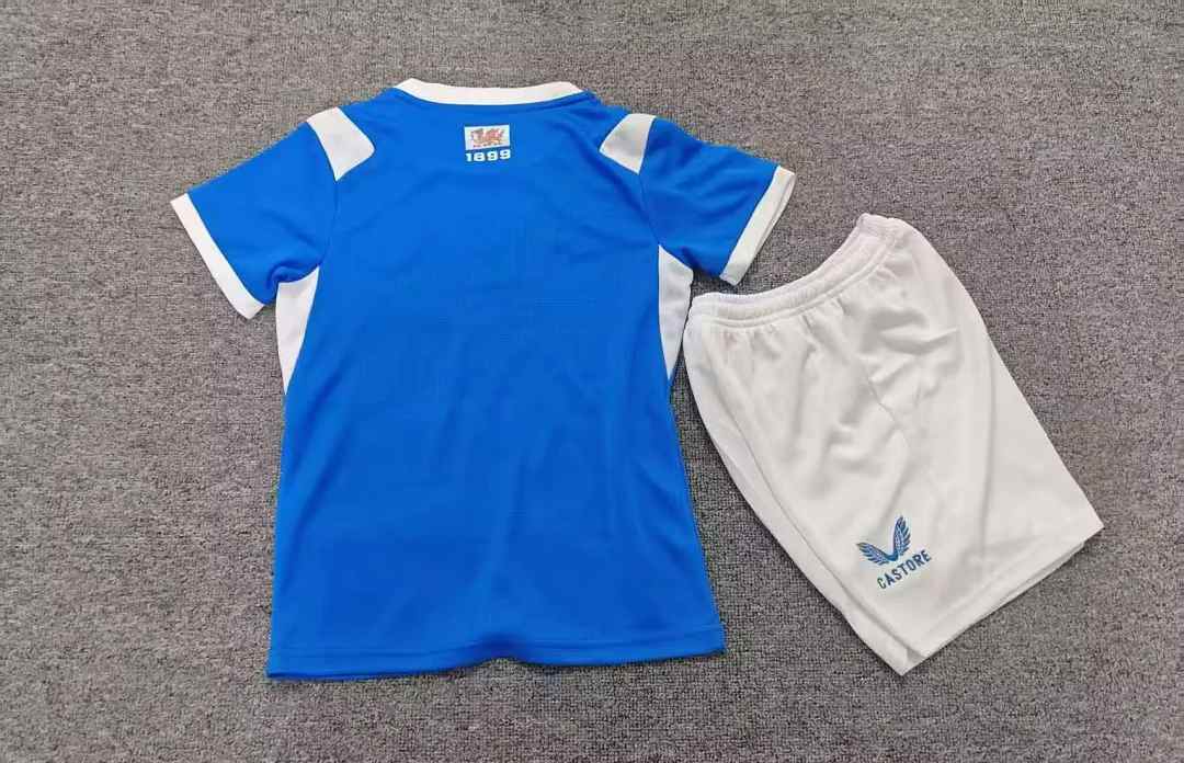 2026/27 Cardiff City Home Kids Kit Soccer Jersey Size 16-28