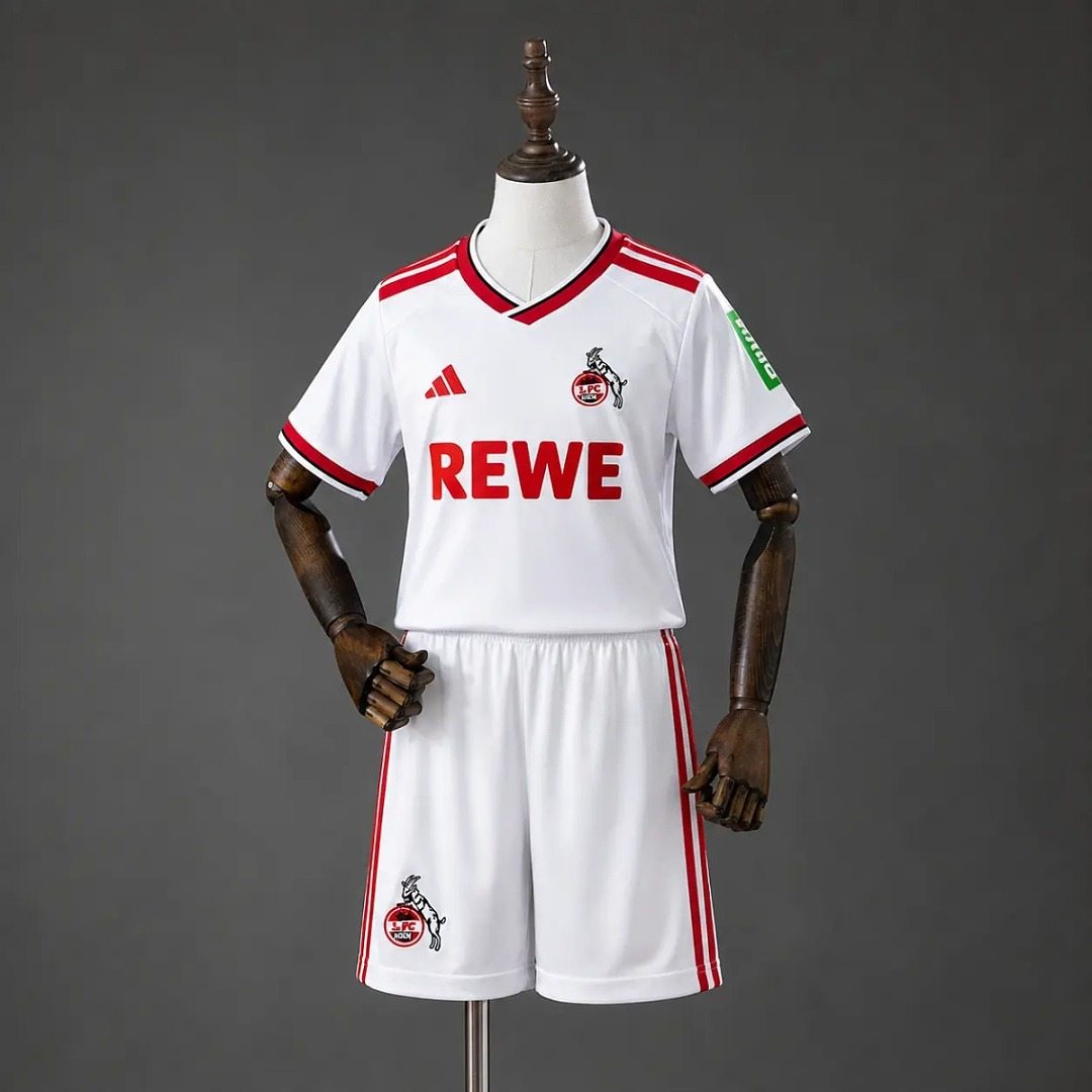 2026/27 FC Koln Home Kids Kit Soccer Jersey 16-28