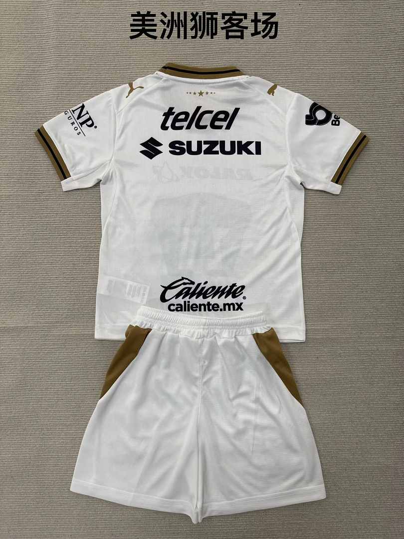 2026/27 Pumas UNAM Away Kids Kit Soccer Jersey Size 16-28