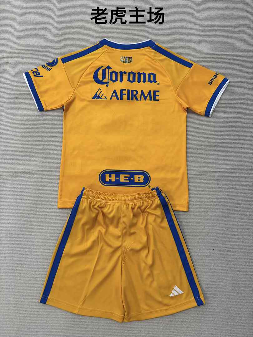 2026/27 Tigres de la UANL Home Kids Kit Soccer Jersey 16-28