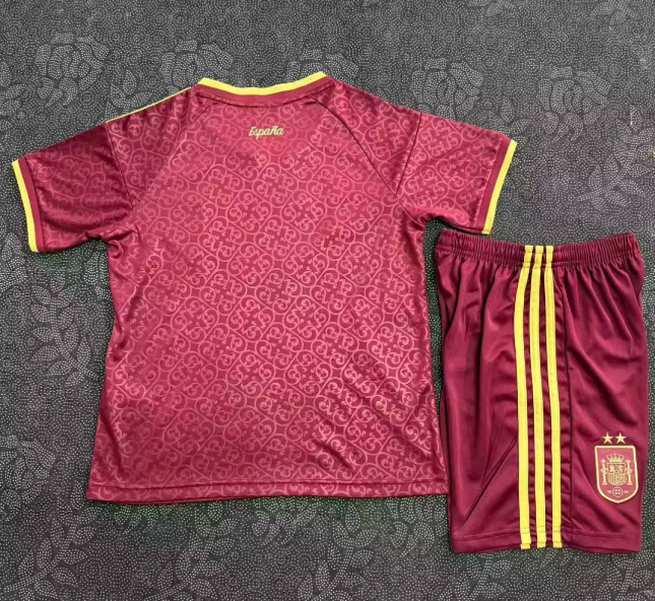 2026 Spain World Cup Two-Star Third Away Kids Soccer Jersey 16-28