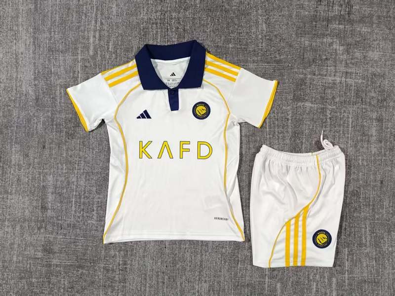 25-26 Al Nassr third Away Kid kit soccer jersey