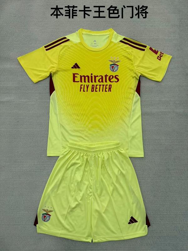 25-26 Benfica yellow goalkeeper kid kit