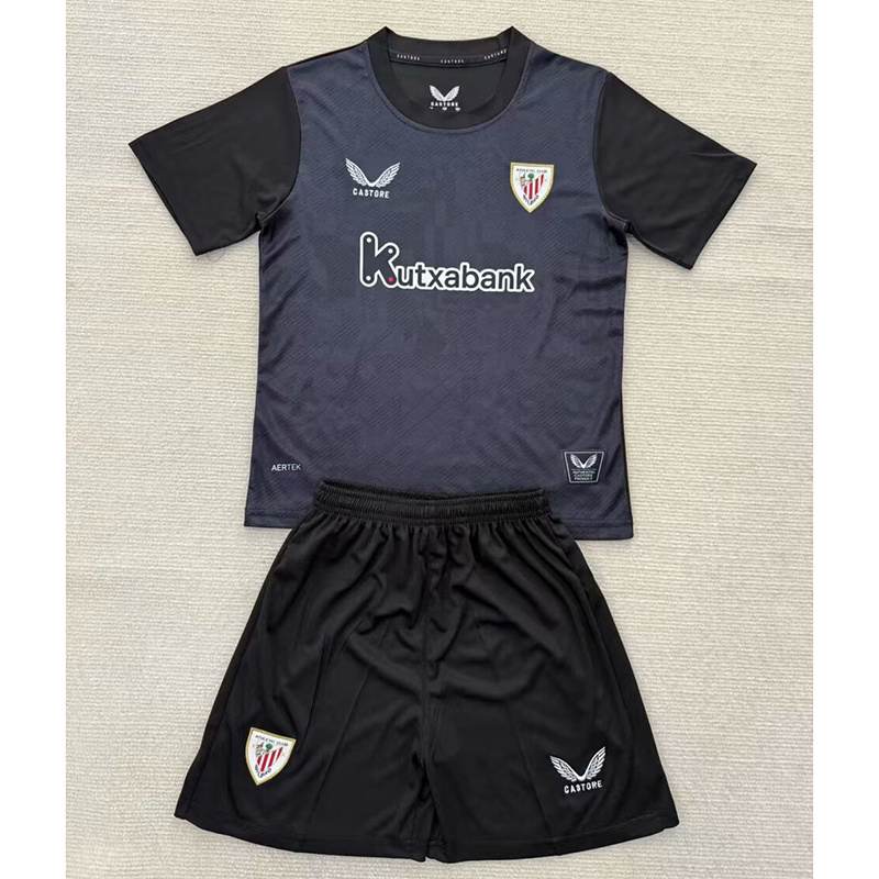 25-26 Bilbao black goalkeeper kid kit