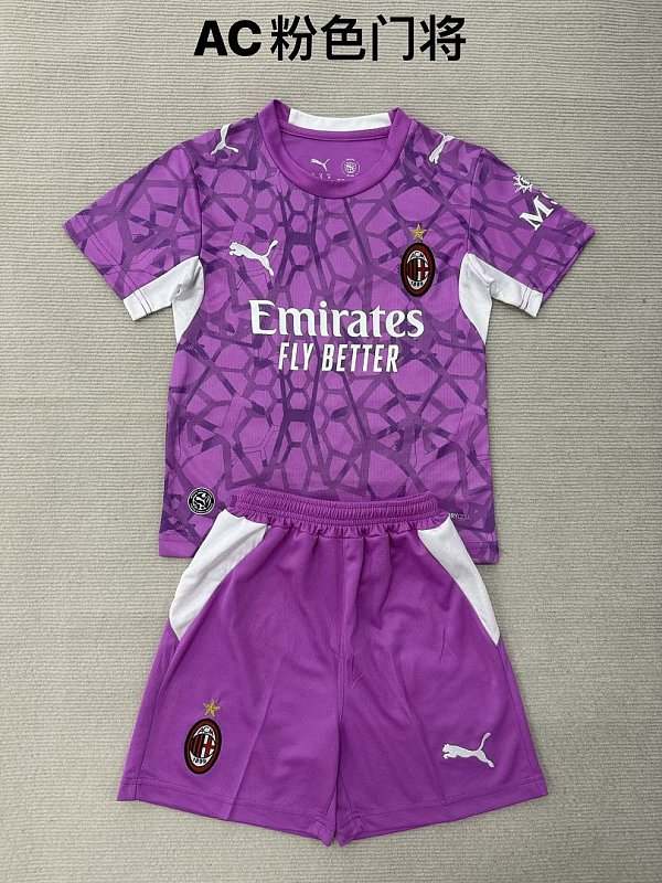 AC Milan 2026/27 Purple Goalkeeper Kids kit Size16-28