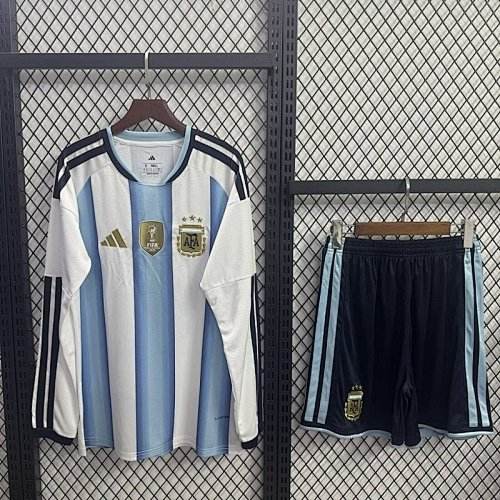Argentina 2026 World Cup Home Long Sleeve Kid kit size 16-28