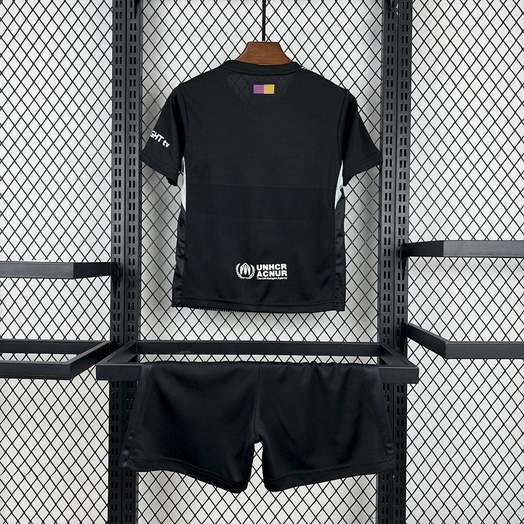 Barcelona 2025/26 Black Goalkeeper Kids Kit