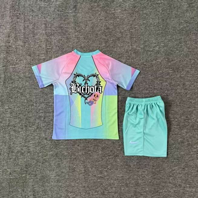 Barcelona 2025/26 Yellow And Blue KAROL G VERSION kid kit Size16-28