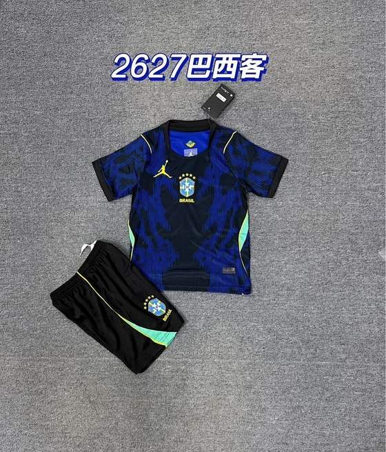 Brazil 2026 World Cup Away Kid kit size 16-28