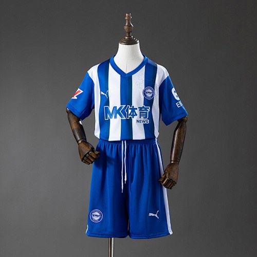 Deportivo Alavés 2025/26 Home kids soccer jerseys