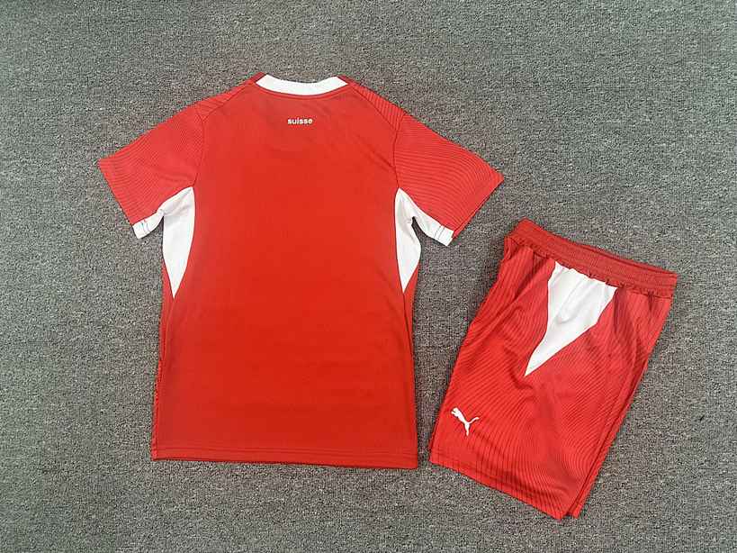 Kid Kit Switzerland 2026 Home Soccer Jersey Size 16-28
