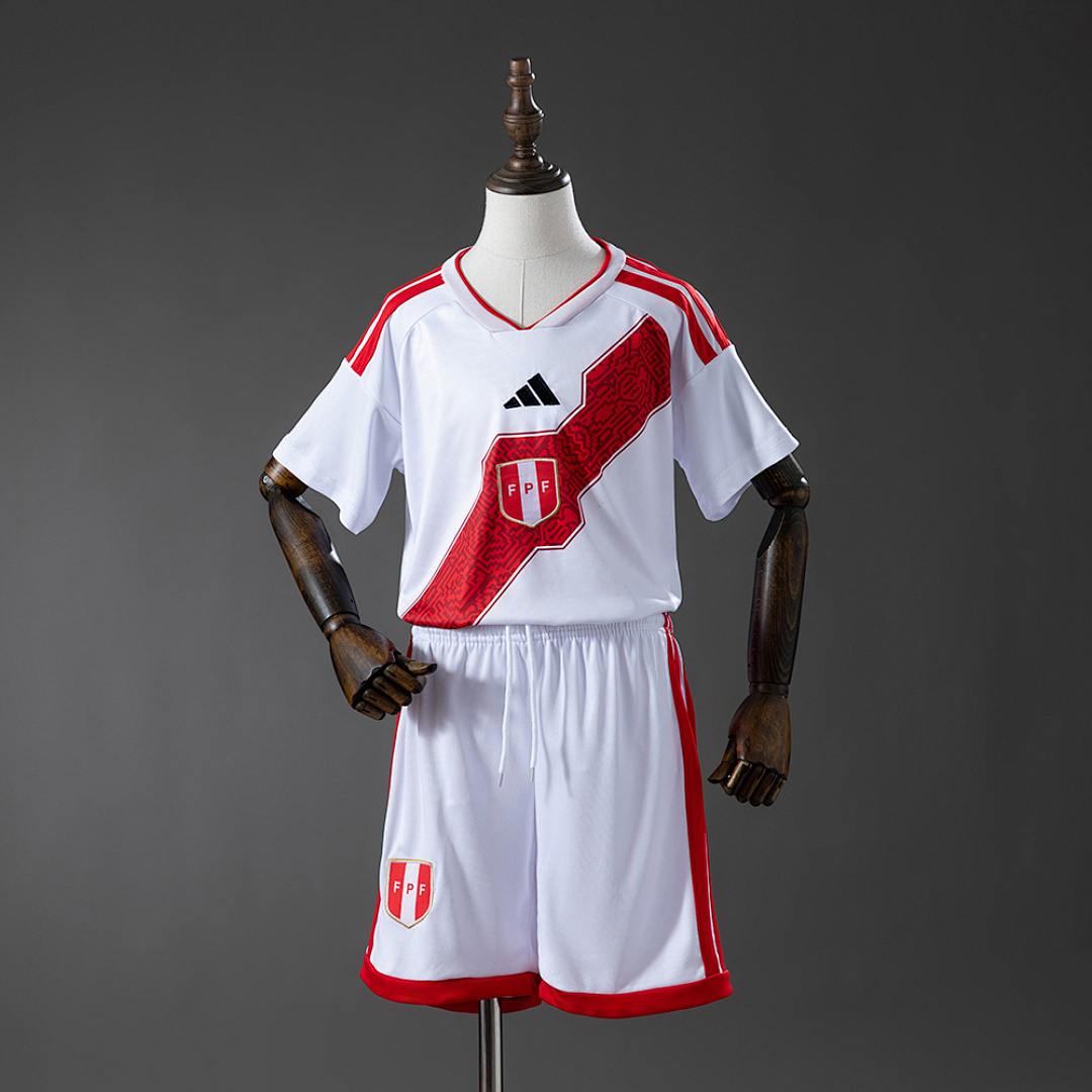 Peru 2026 Home Kids Kit Jersey Size 16-28