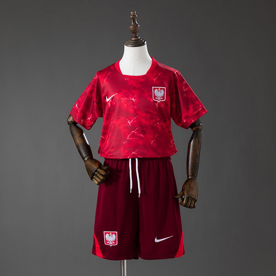 Poland 2026 Away Kids Kit Jersey Size 16-28
