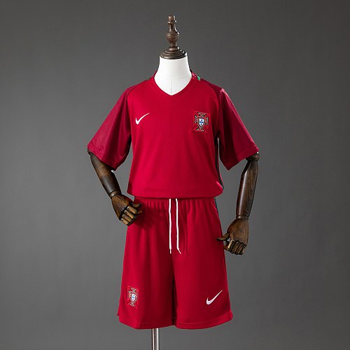 Portugal 16/17 Home Retro Kids Kit Jersey Size 16-28