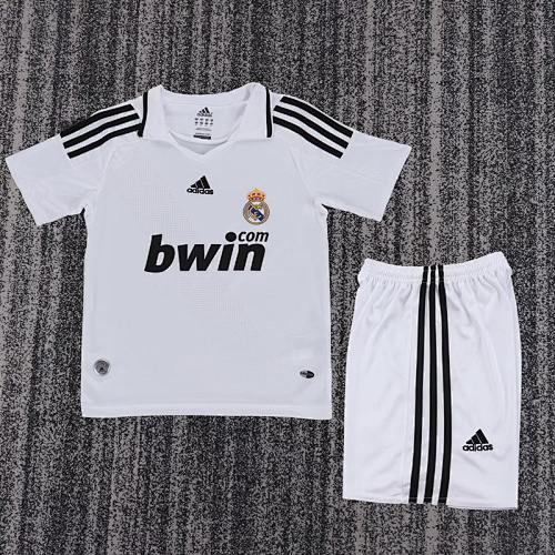 Real Madrid 2008-09 home retro kids kit
