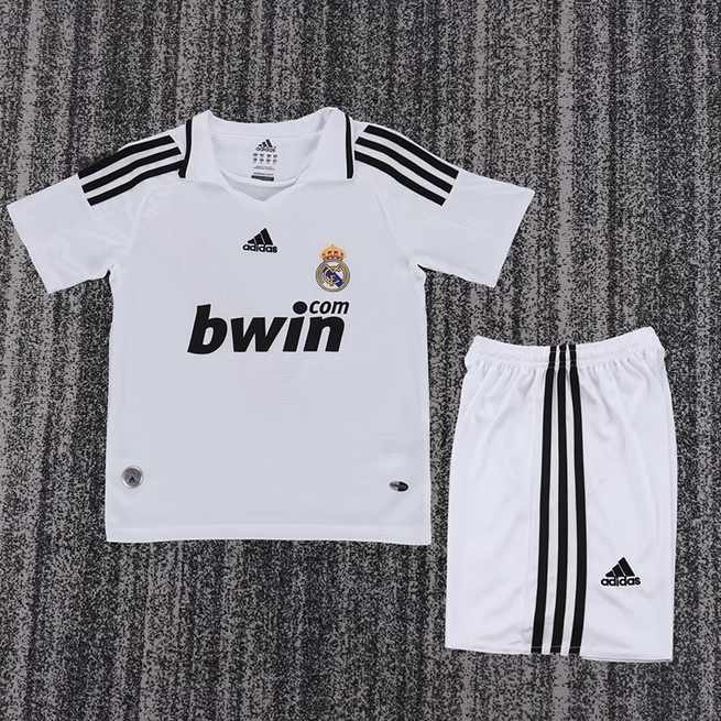 Real Madrid 2008-09 home retro kids kit