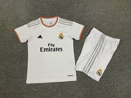 Real Madrid 2013-14 home retro kids kit