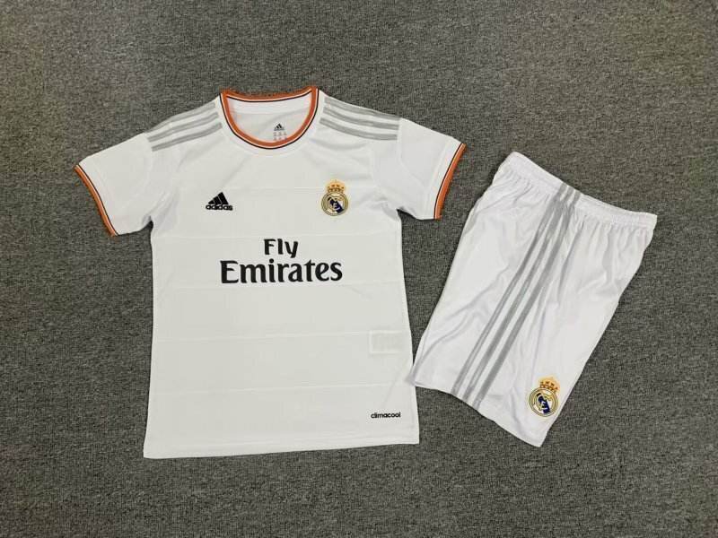Real Madrid 2013-14 home retro kids kit