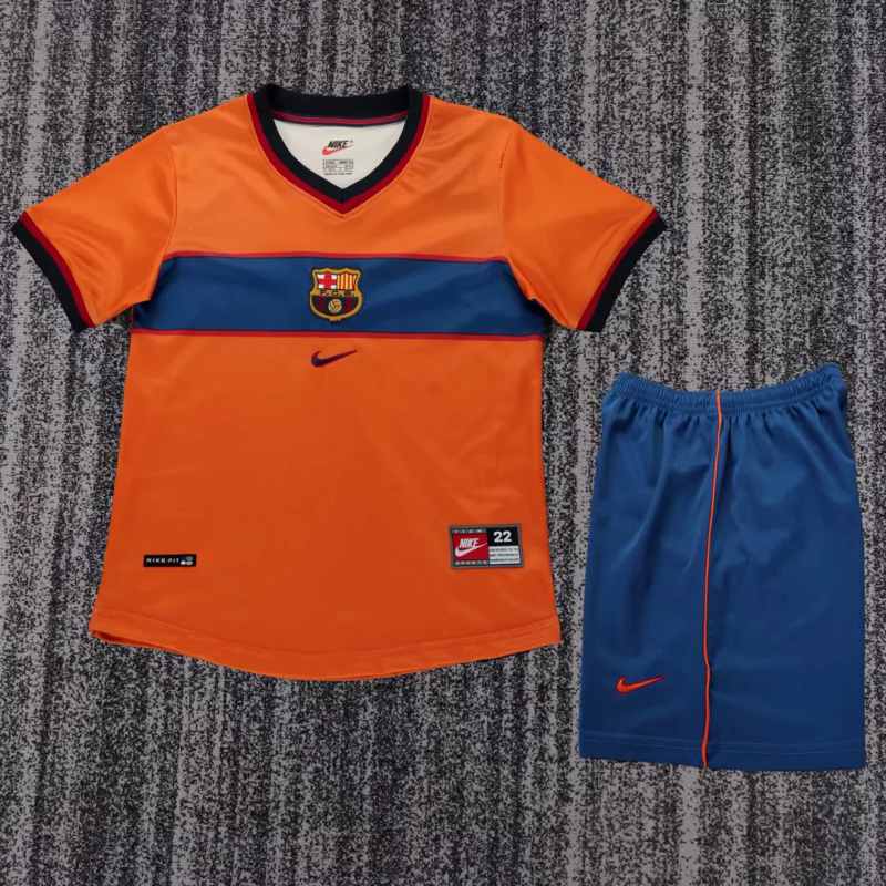 Retro Barcelona 1998/00 Third Away kids kit size 16-28