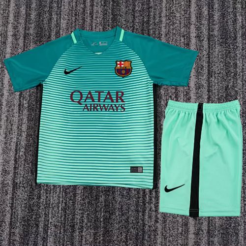 Retro Barcelona 2016-17 Third Away kid kit soccer jerseys