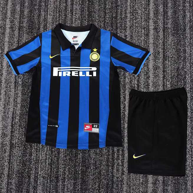 Retro Inter Milan 1998/99 Home kids kit size 16-28