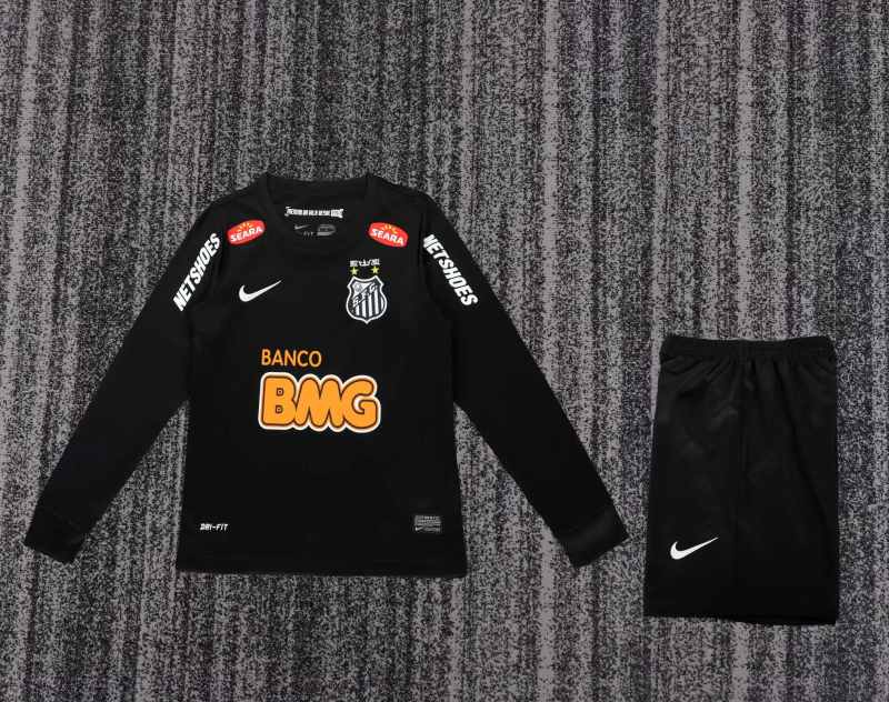 Retro Santos 2012-13 black long sleeves Kid Kit