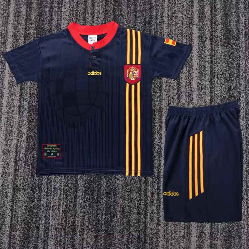 Retro Spain 1996 Away kids Soccer jersey