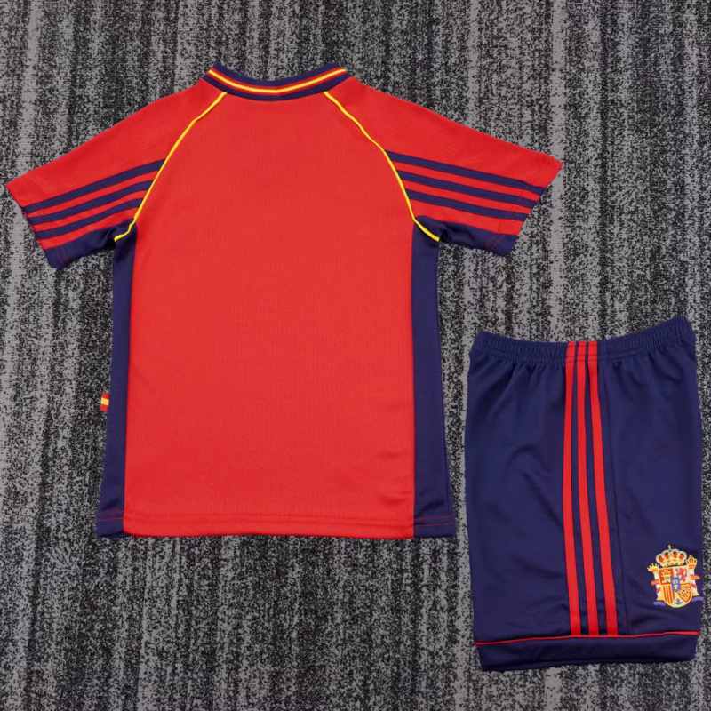 Retro Spain 1998/99 home kids Soccer jersey