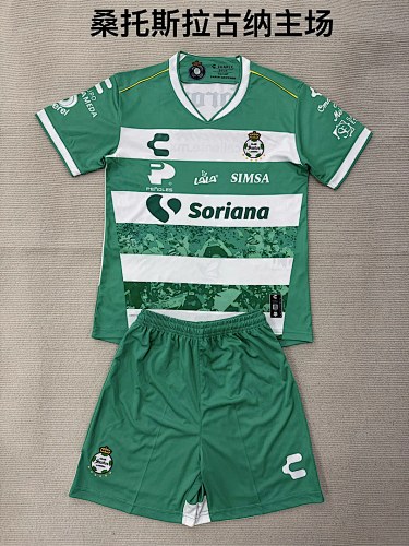 Santos Laguna 2025/26 home soccer jersey kid kit size 16-28