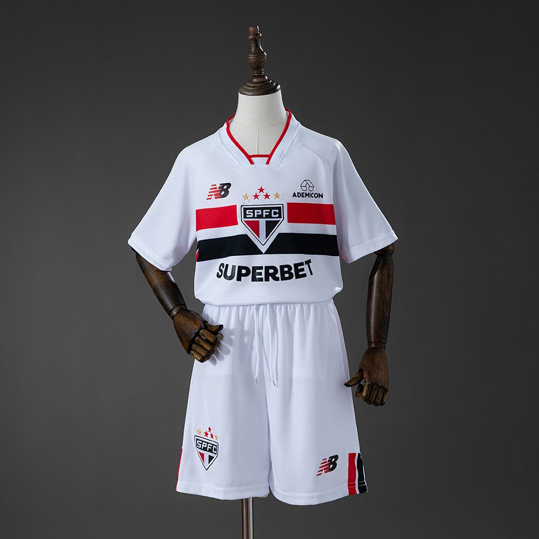 Sao Paulo 26/27 Home Kids Kit Jersey Size 16-28